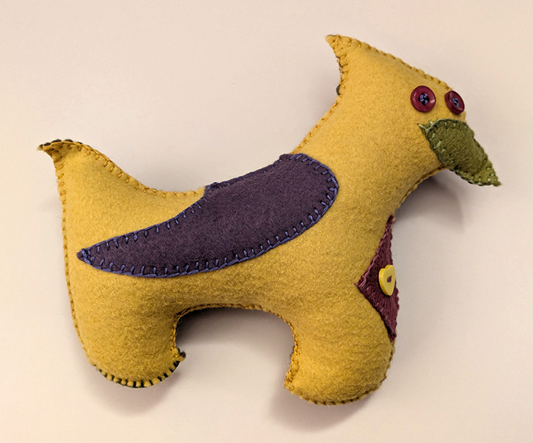 hand-made stuffie by Alexandria Levin