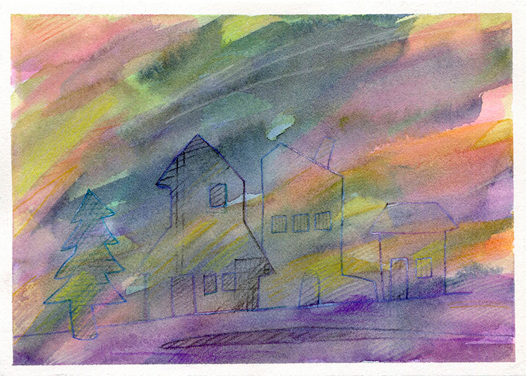 watercolor painting by Alexandria Levin