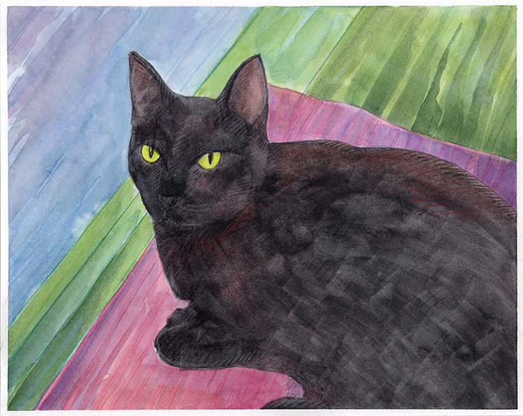 mixed-media watercolor by Alexandria Levin