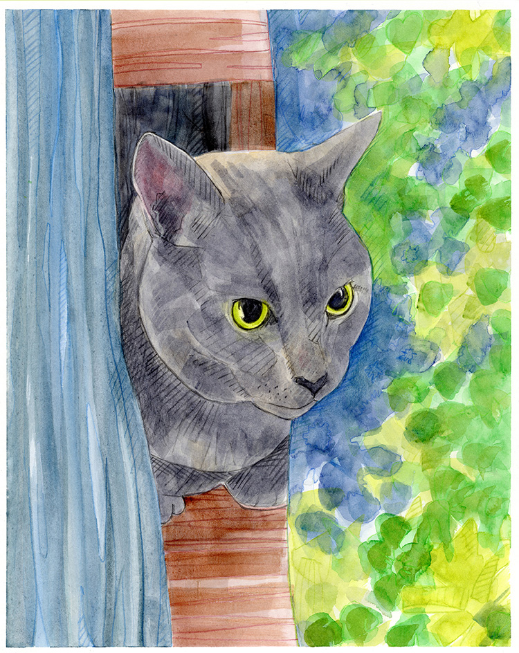 mixed-media watercolor by Alexandria Levin