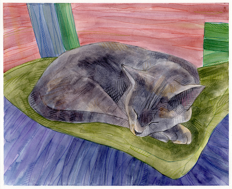 mixed-media watercolor by Alexandria Levin