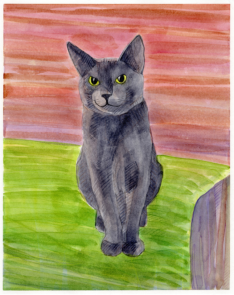 mixed-media watercolor by Alexandria Levin