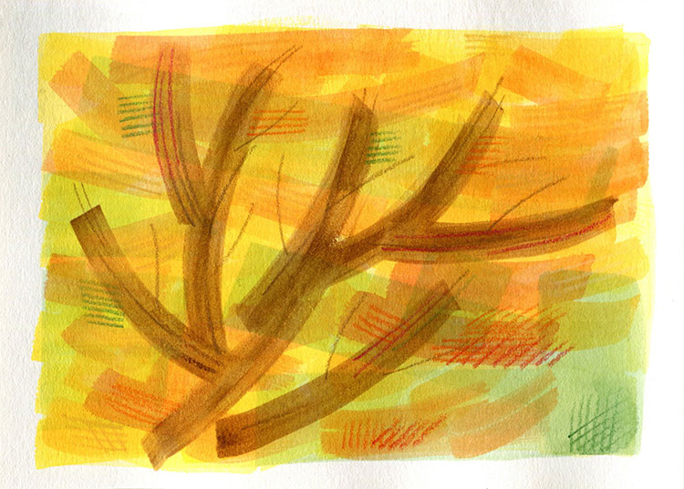 watercolor sketch by Alexandria Levin