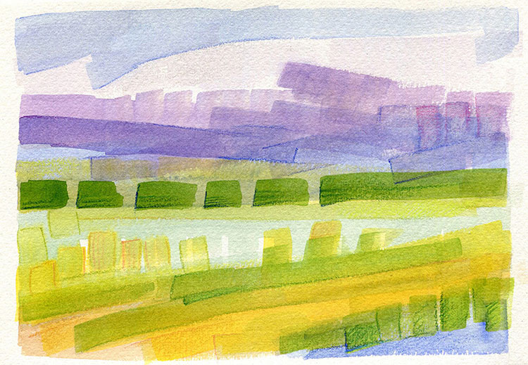 watercolor sketch by Alexandria Levin