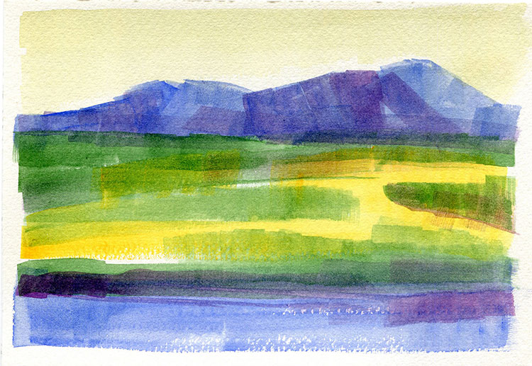 watercolor sketch by Alexandria Levin
