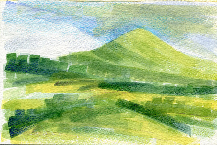 watercolor sketch by Alexandria Levin