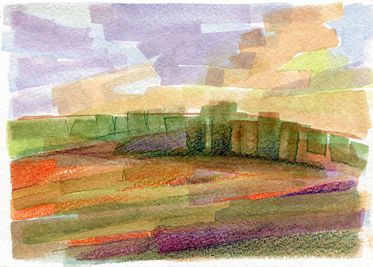 watercolor sketch by Alexandria Levin