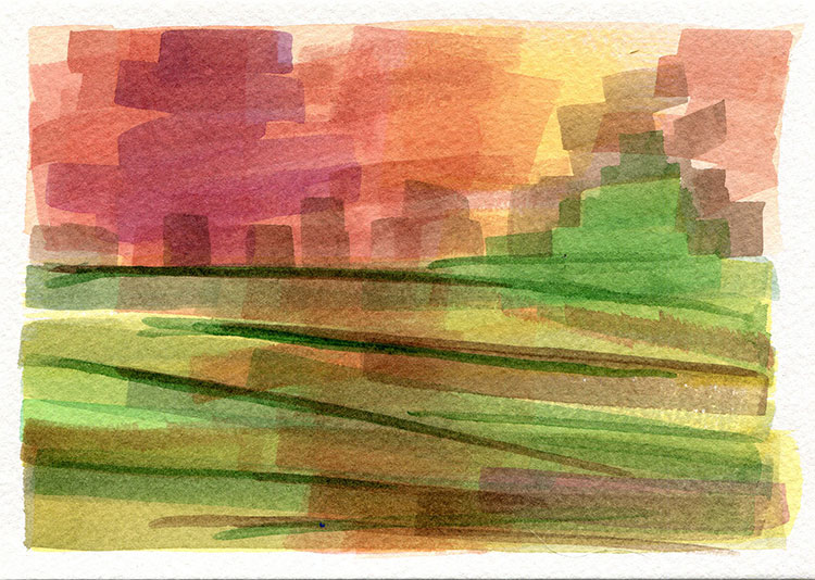 watercolor sketch by Alexandria Levin