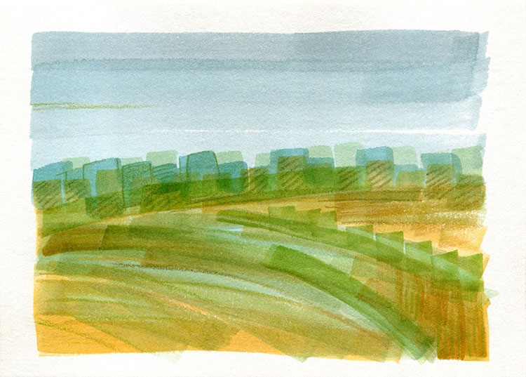 watercolor sketch by Alexandria Levin