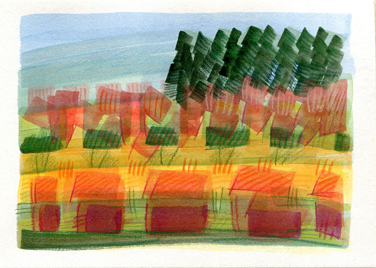 watercolor sketch by Alexandria Levin