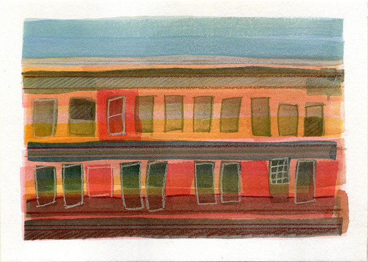 watercolor sketch by Alexandria Levin