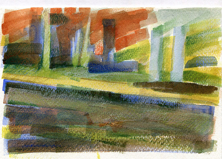 watercolor sketch by Alexandria Levin