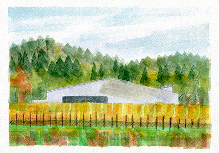 watercolor sketch by Alexandria Levin