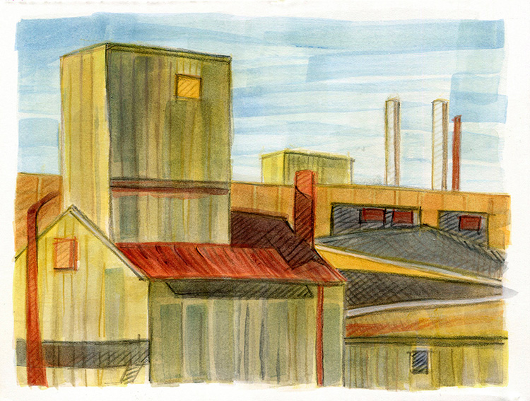 watercolor sketch by Alexandria Levin