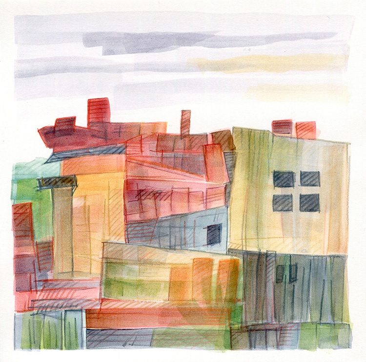 watercolor sketch by Alexandria Levin