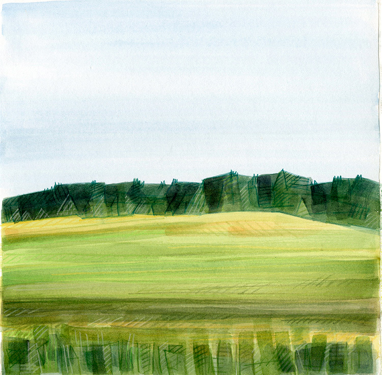 watercolor sketch by Alexandria Levin