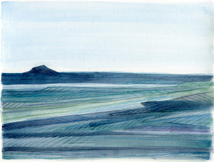 watercolor sketch by Alexandria Levin