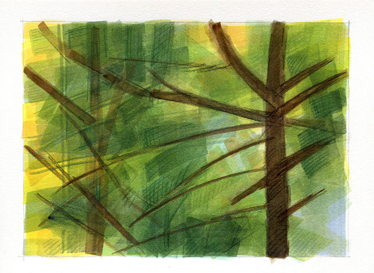 watercolor sketch by Alexandria Levin