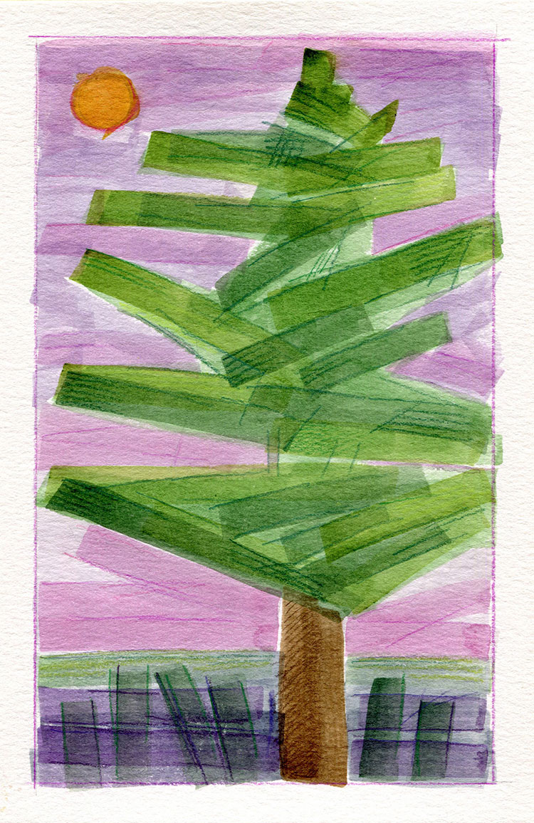 watercolor sketch by Alexandria Levin