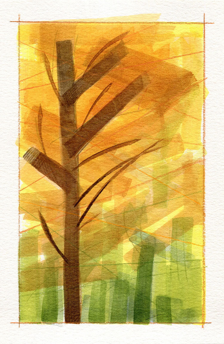 watercolor sketch by Alexandria Levin