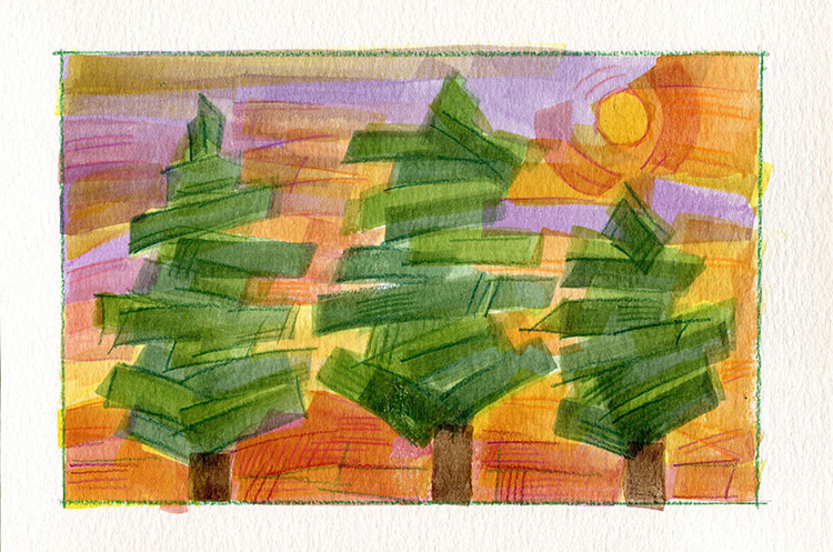 watercolor sketch by Alexandria Levin