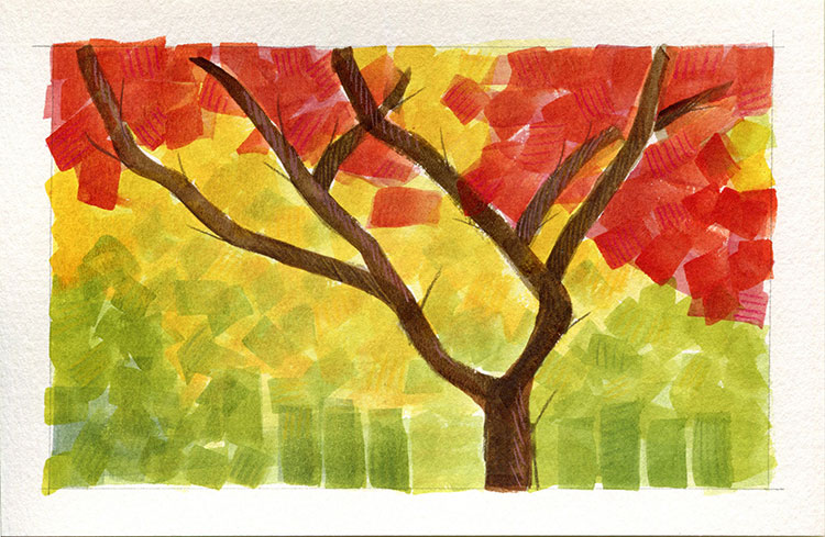 watercolor sketch by Alexandria Levin