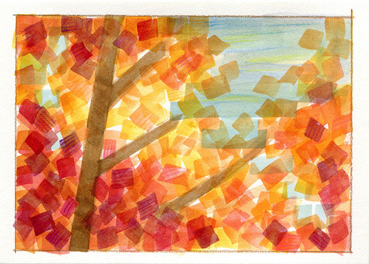 watercolor sketch by Alexandria Levin