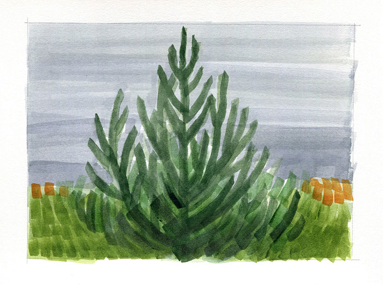 watercolor sketch by Alexandria Levin