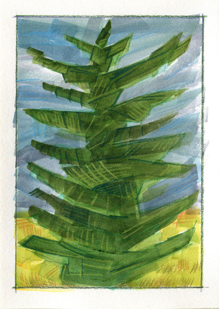 watercolor sketch by Alexandria Levin