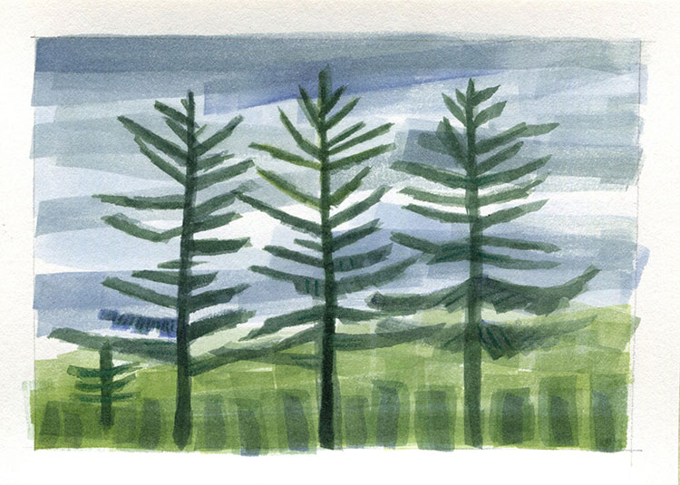 watercolor sketch by Alexandria Levin