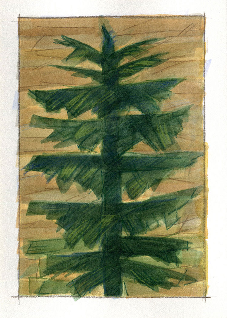 watercolor sketch by Alexandria Levin