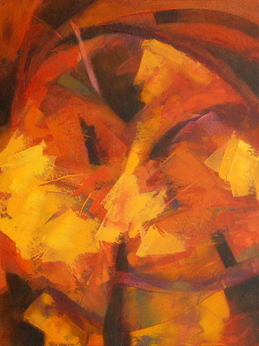 Burning #2 - Oil Painting by Alexandria Levin