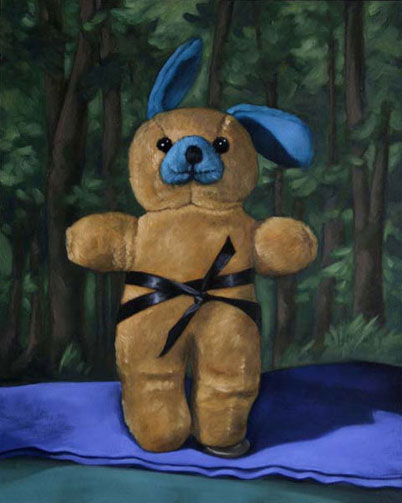 Blue Ear Dog - Oil Painting by Alexandria Levin