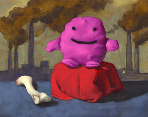 Bright Pink Smile - Oil Painting by Alexandria Levin
