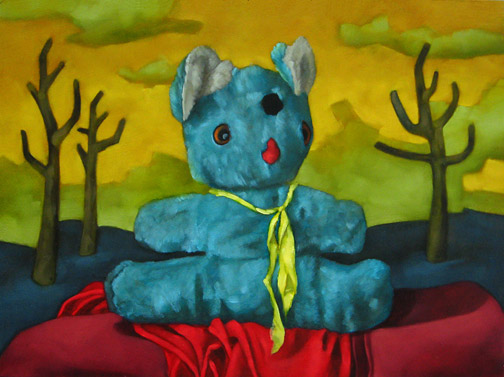 Bright Red Tongue - Oil Painting by Alexandria Levin