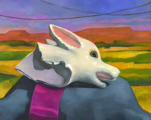 Broken Coyote - Oil Painting by Alexandria Levin