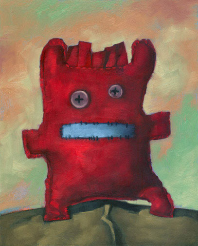 Red Thing - Oil Painting by Alexandria Levin