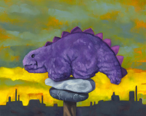 Stegosaurus - Oil Painting by Alexandria Levin