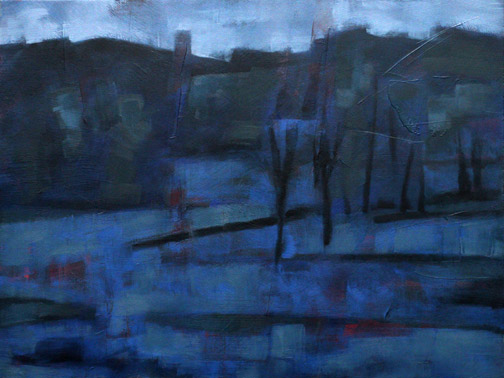 Bluescape - Oil Painting by Alexandria Levin