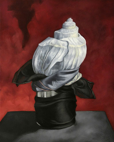 Gray Shell in a Can - Oil Painting by Alexandria Levin