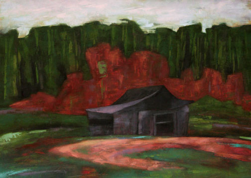 Aubergine Shelter – Oil Painting by Alexandria Levin