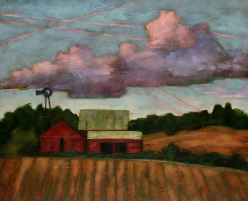 Big Pink Cloud - Oil Painting by Alexandria Levin