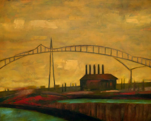 Pulaski Skyway - Oil Painting by Alexandria Levin