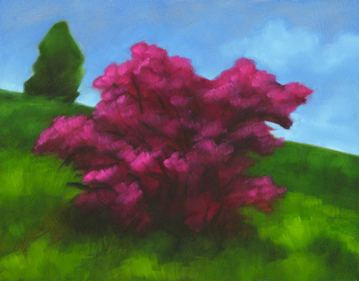 Azalea #1 - Oil Painting by Alexandria Levin