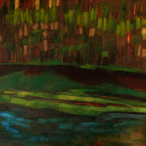 Clandestine - Oil Painting by Alexandria Levin