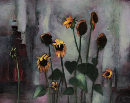 Occupy Sunflowers - Oil Painting by Alexandria Levin