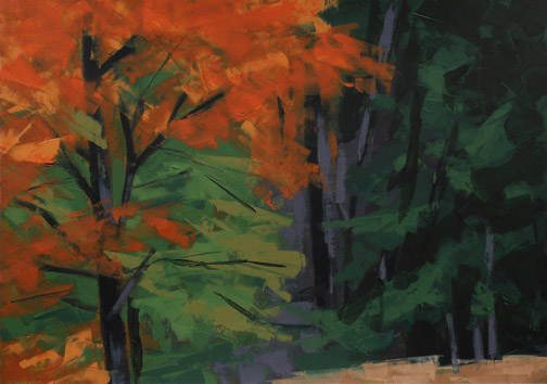 On the Edge of Autumn - Oil Painting by Alexandria Levin