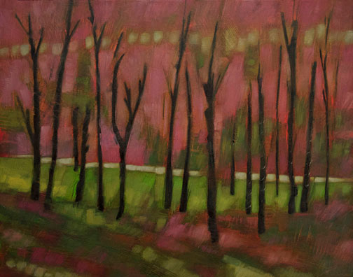 Pink Forest - Oil Painting by Alexandria Levin