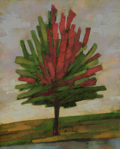 Two-Tone Tree – Oil Painting by Alexandria Levin